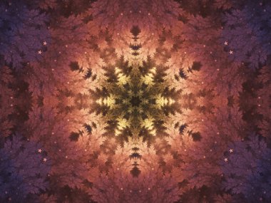 hafif ateşli fraktal mandala, yaratıcı grafik tasarım için dijital sanat