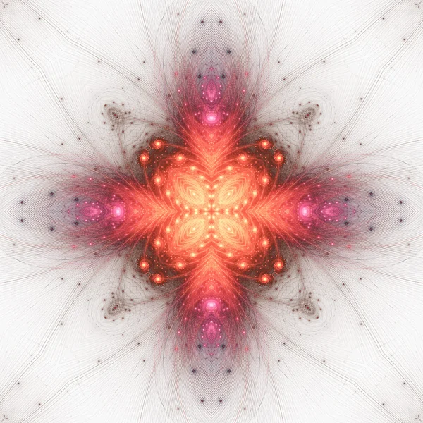 Forma fractal Fiery, arte digital para design gráfico criativo — Fotografia de Stock