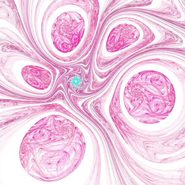 Espiral fractal rosa, obra de arte digital para el diseño gráfico creativo — Foto de Stock