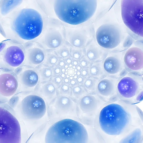 青フラクタル泡、デジタル芸術家のための創造的なグラフィック デザイン — ストック写真