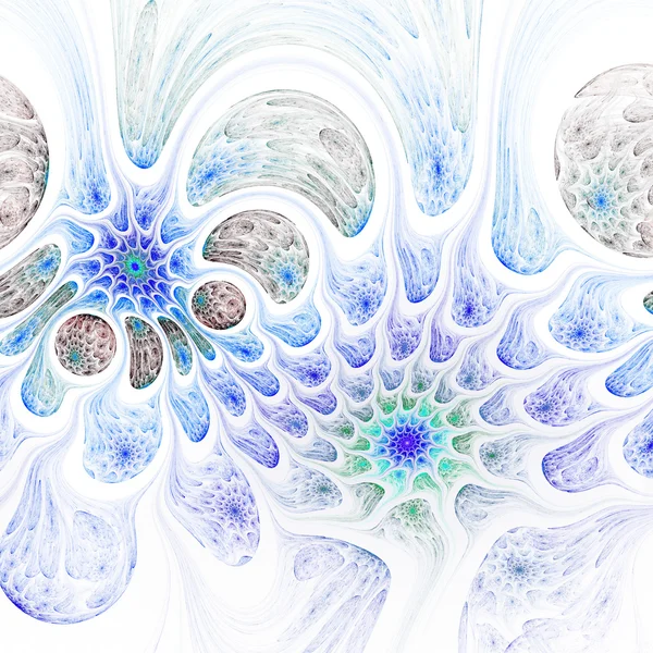 Abstracte fractal waterdruppels, digitale kunst voor creatieve grafisch ontwerp — Stockfoto