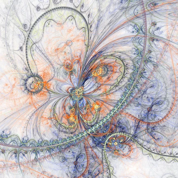 Papillon fractal coloré, illustration numérique pour la conception graphique créative — Photo