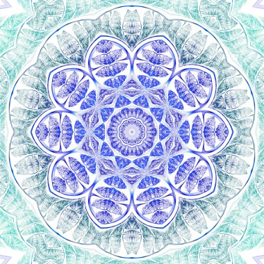fraktal çiçek veya mandala, yaratıcı grafik tasarım için dijital sanat