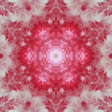 ağaç dallarında yapılan fraktal mandala yaratıcı grafik tasarım için dijital sanat