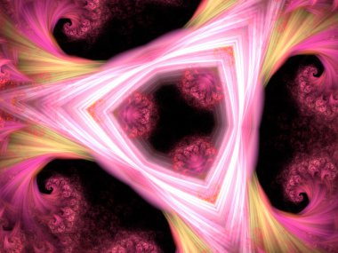 üçgen fraktal spiral şekiller, yaratıcı grafik tasarım için dijital sanat