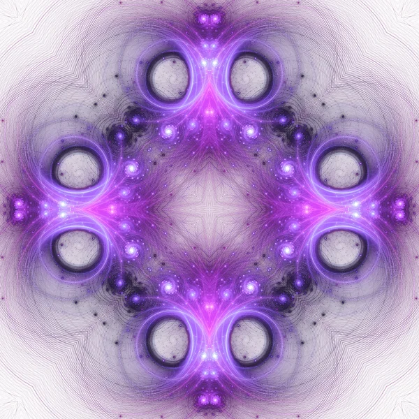 Croix fractale violette, illustration numérique pour la conception graphique créative — Photo