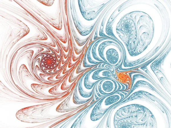 Light and blue fractal swirls, digital artwork for creative graphic design — Stock Photo, Image