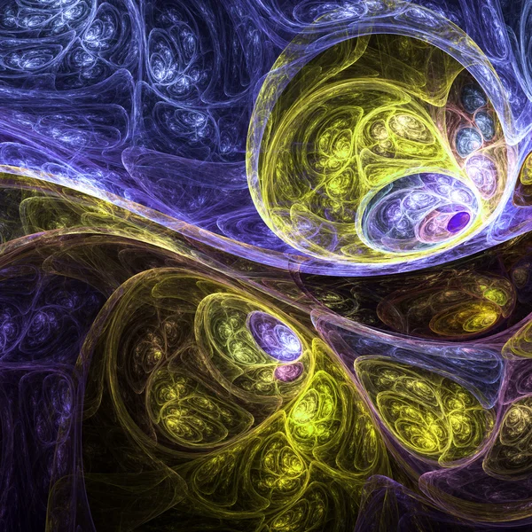 Kleurrijke fractal dwarrelt, digitale kunst voor creatieve grafisch ontwerp — Stockfoto