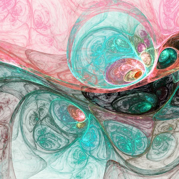 Patrón fractal orgánico abstracto, obra de arte digital para el diseño gráfico creativo — Foto de Stock