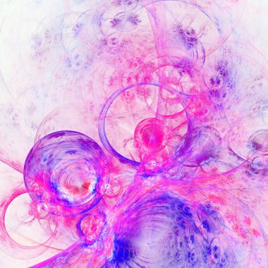 renkli organik fraktal desen, yaratıcı grafik tasarım için dijital sanat