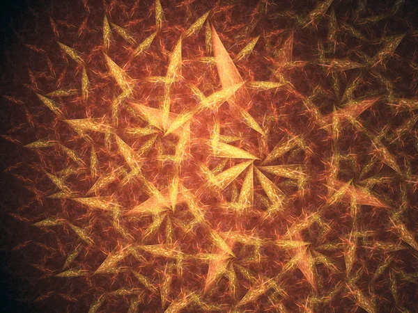 Sol fractal de oro abstracto, obra de arte digital para el diseño gráfico creativo —  Fotos de Stock