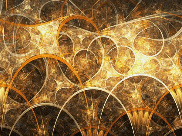 Gold organic fractal texture, digital artwork for creative graphic design — Stock Photo, Image