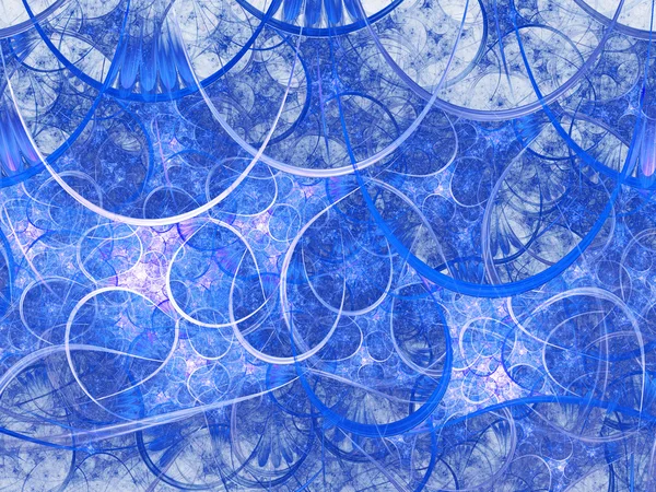 Blue organic fractal pattern, digital artwork for creative graphic design — Stock Photo, Image