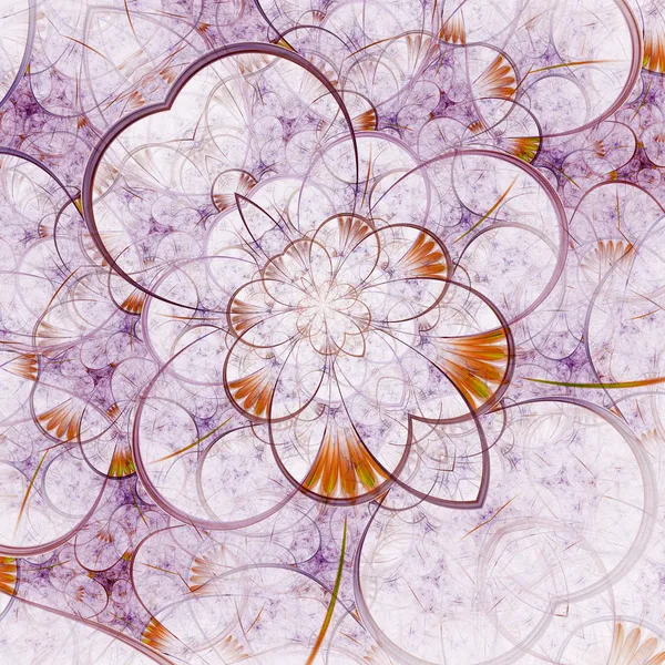 Flor fractal ligera, obra de arte digital para el diseño gráfico creativo — Foto de Stock