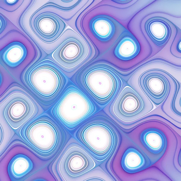 Niebieskie spirale fraktalne, grafika cyfrowa do kreatywnego projektowania graficznego — Zdjęcie stockowe