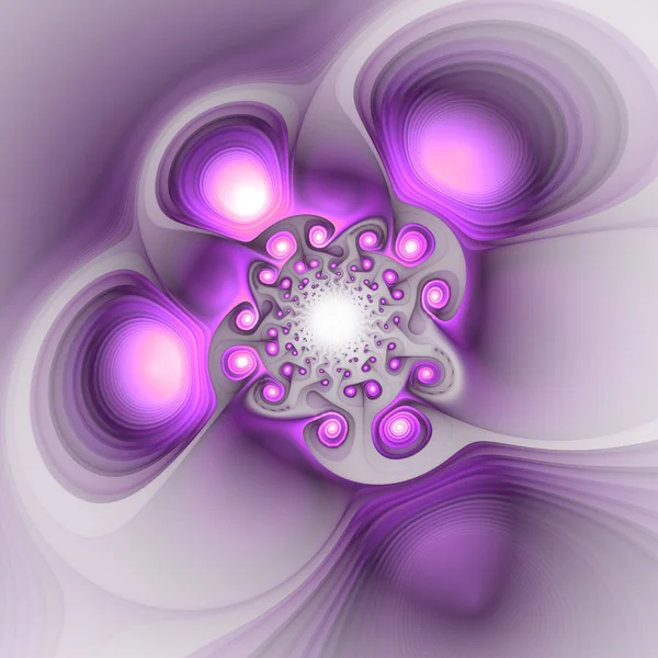 Μωβ fractal σπείρες, ψηφιακά έργα τέχνης για δημιουργική Γραφιστικής — Φωτογραφία Αρχείου