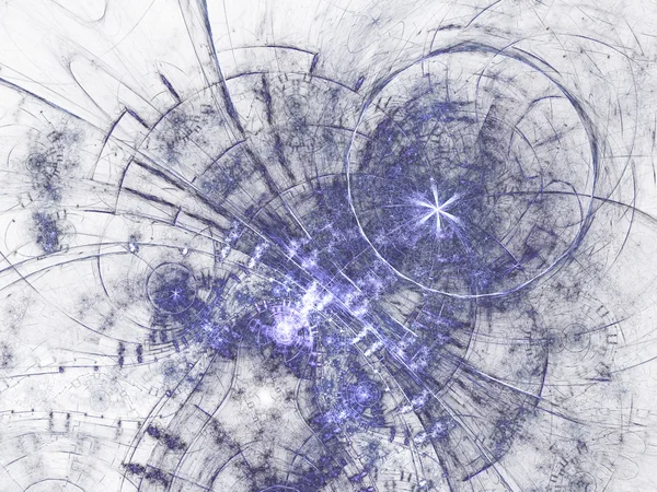 Modèle fractal bleu, illustration numérique pour la conception graphique créative — Photo