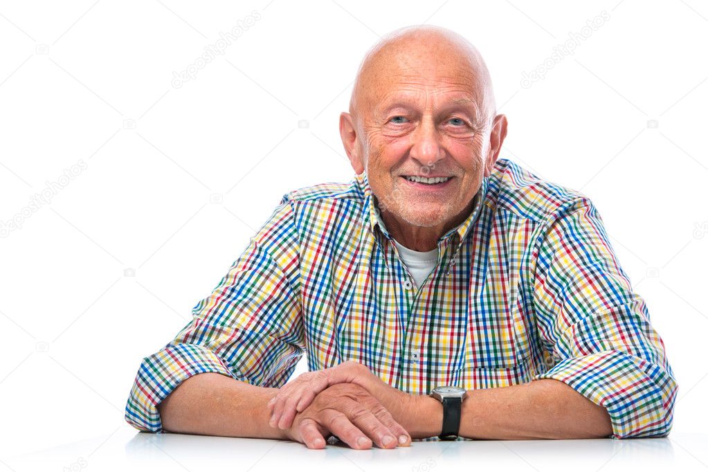 Portrait of a happy senior man smiling