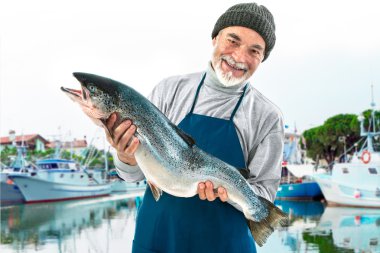 fisher büyük Atlantik Somon Balık tutma