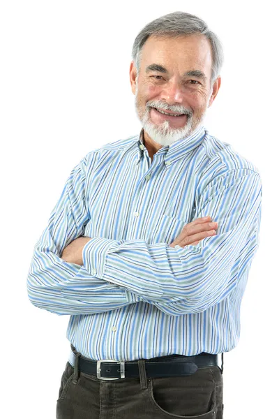 Retrato de un hombre mayor feliz sonriendo — Foto de Stock