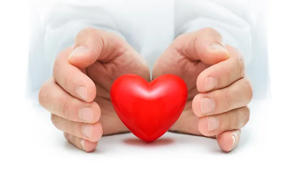 Heart at the human hands — Stock Photo, Image