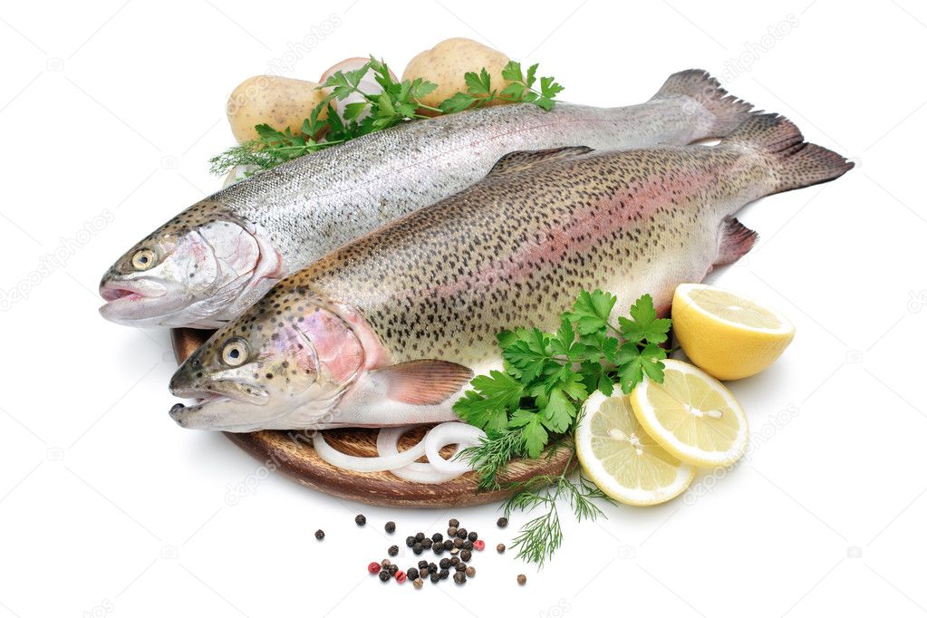 Rainbow trout with fresh herbs