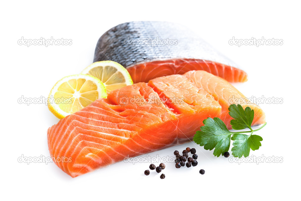 fresh salmon fillet