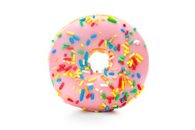 Delicious donut with sprinkles clipart