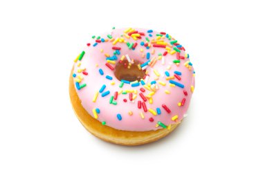 Delicious donut with sprinkles clipart