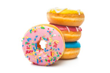 Delicious donuts with sprinkles clipart