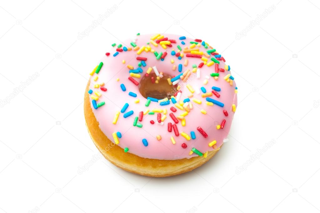 Delicious donut with sprinkles