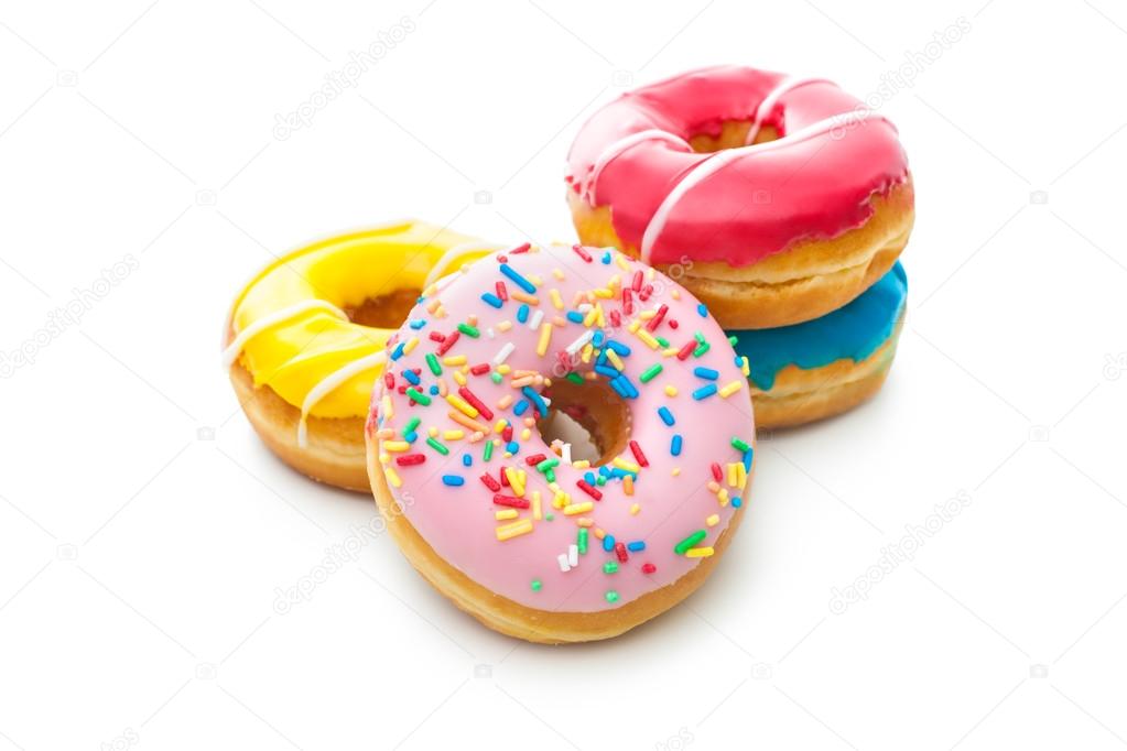 Delicious donuts with sprinkles