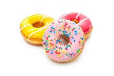 Delicious donuts with sprinkles clipart