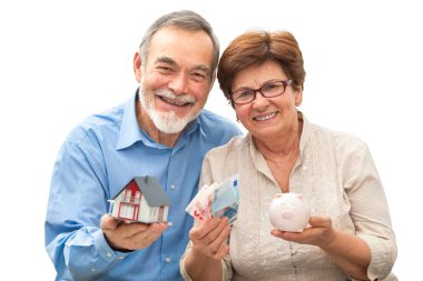 üst düzey iki ev modeli ve kumbara holding