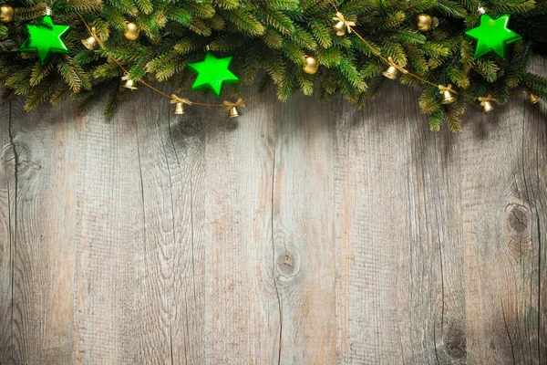 Décoration de Noël sur fond en bois — Photo