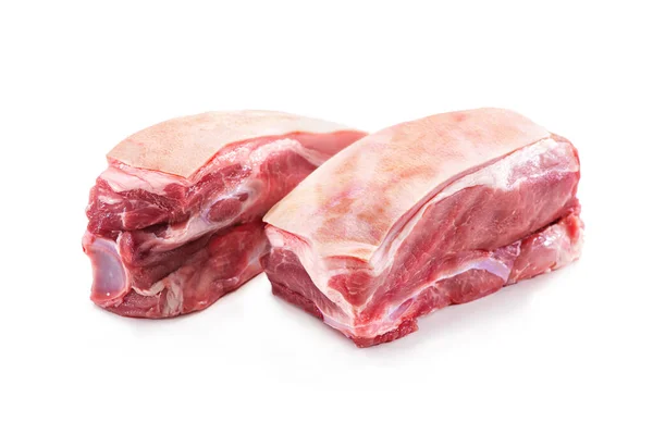 Spécialité Bavaroise Traditionnelle Franconienne Épaule Porc Crue Fraîche Portions Préparée — Photo