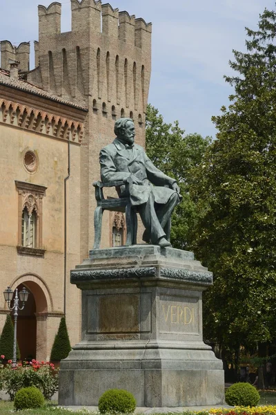 Verdi statue in Busseto — Stock Photo, Image