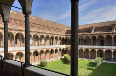 University cloister, Milan clipart