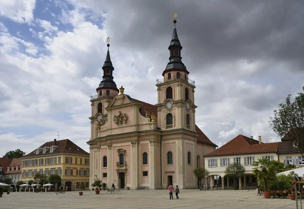 Markeplatz і церкви, Людвігсбург — стокове фото