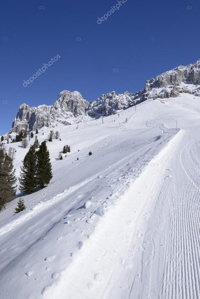 Rosengarten and Laurin long ski run, Costalunga pass