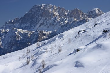 Civetta dağ manzaralı, San Pellegrino pass