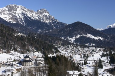 Falcade winter landscape, Dolomites clipart