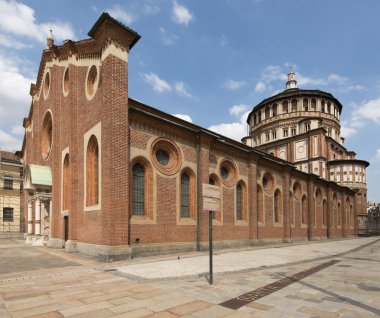 Santa maria delle grazie yan ve kubbe, milano