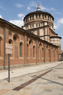 Santa maria delle grazie kubbe ve yan, milano