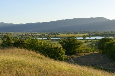 ripa sottile Gölü, rieti günbatımı ışığı