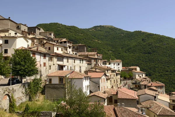 Poggio bustone régi épületek, rieti — Stock Fotó