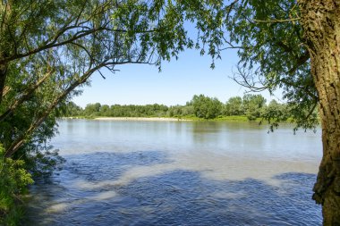 Po Nehri yakınında valmacca, piedmont, İtalya