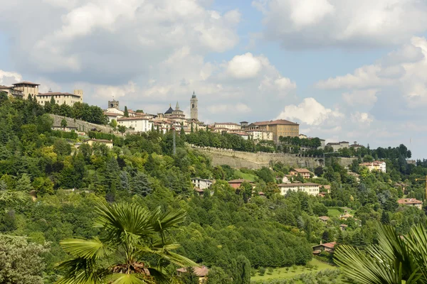 High town skyline from west, Bergamo — Stock Photo, Image