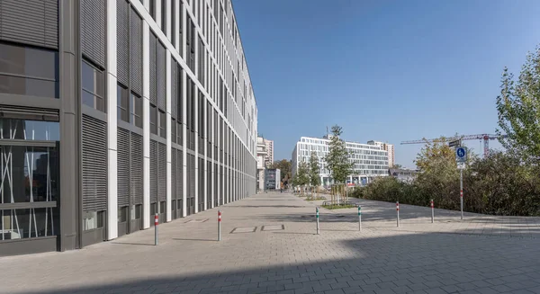 Stuggart 2021 October Cityscape Empty Square Business Hub Shot Bright — Stock Photo, Image