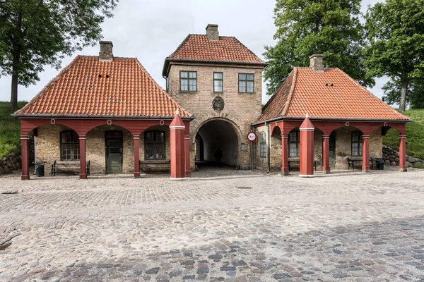 Paisagem Urbana Com Lado Interno Porta Norge Fortificação Kastellet Filmado — Fotografia de Stock